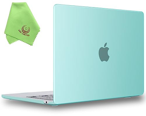 UESWILL Case Compatible with MacBook Air (15 inch, M2/M3/M4, 2023/2024/2025) Model A2941 A3114 A3241 with Touch ID, Matte Hard Shell Cover + Microfiber Cloth, Green