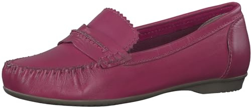 MARCO TOZZI Damen Mokassins aus Leder Elegant, Rosa (Pink), 41 EU