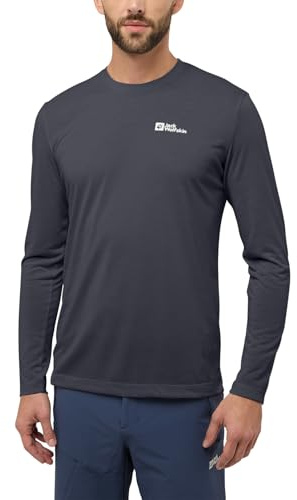 Jack Wolfskin Herren Vonnan Ls M T-Shirt, Phantom, XL EU