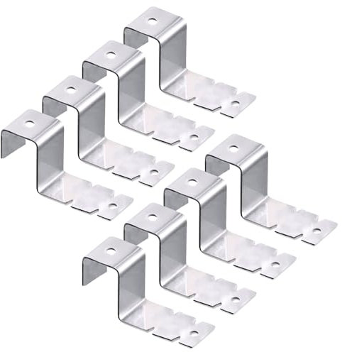 Maximex Edelstahl Fensterhaken 8er Set, für Fensterrahmen bis 1,8 cm geeignet, einfache Dekoration von Fenstern und Türen, kein ankleben nötig