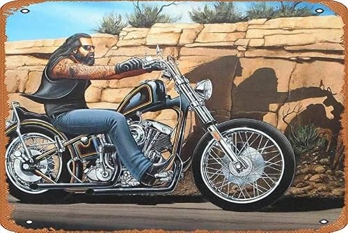 David, Mann Ghostt Rider Leinwand und Poster, Wandkunst, Geschenk, Freund, Vintage-Metallblechschild, Metallschild für Garten, Club, Outdoor, Innenbereich, Zuhause, Wanddekoration, 20,3 x 30,5 cm