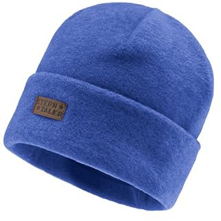 Sterntaler Beanie aus feinem Microfleece - Unisex Kinder Mütze mit Umschlag - Übergangsmütze - Kobaltblau, 53