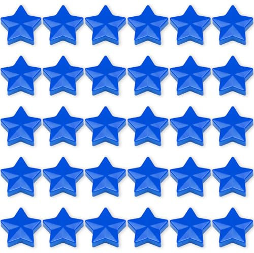 ZDZBLX Fridge Magnets Strong Magnet, 30 Pcs Magnet Small Magnets Whiteboard Magnets Heavy Duty Magnets for Crafts, Mini Tiny Cute Fridge Magnets for Adults,Notice Board Magnets for Fridge (Star, Blue)