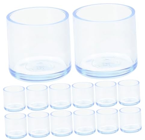BESTonZON 60 Pcs Furniture Protection Cup Couch Protector Table Feet Caps Leg Protectors for Chairs Table Leg Protectors Clear Chair Chinese Teapot Chair Leg Caps Floor Transparent Chair Pvc