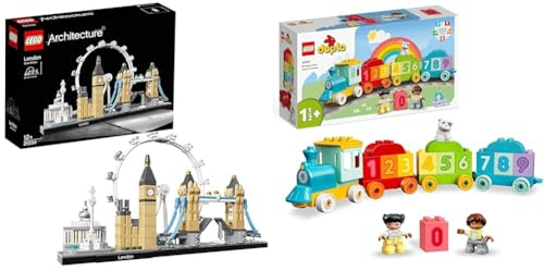 LEGO Architecture London Set & 10954 DUPLO Zahlenzug - Zählen Lernen, Zug Spielzeug, Lernspielzeug für Kinder ab 1, 5 Jahren, Baby Spielzeug für Mädchen und Jungen