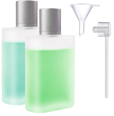ATB-Foger 2 Pcs 30ml Perfume Bottles Clear Frosted Glass Spray Bottle Atomizer Travel Refillable Perfume Glass Empty Bottle