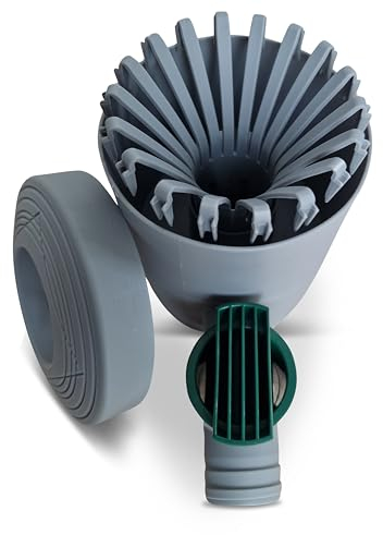 YourCasa Raccolta di pioggia [Downpipe] con rubinetto di intercettazione e filtro per il collegamento di tubi di scarico 68 – 100 mm DN100 e serbatoio per acqua piovana, scarico grondaie (grigio)