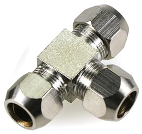 Raccord rapide en T égal en T pour raccords de tuyaux pneumatiques, équipement d'automatisation (8 mm) Argenté