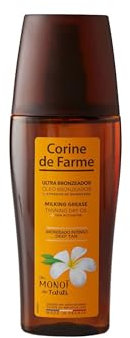 Corine de Farme - Acelerador del Bronceado con Activadores, Fragancia Vainilla - Monoi de Tahití - Sin Autobronceador - Pieles Morenas/Ya Bronceadas - 150 ml
