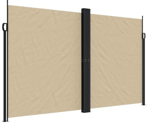 vidaXL Toldo Lateral retráctil Beige 200x1000 cm