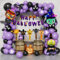2024 60 decorazioni per palloncini di Halloween, palloncini di lattice viola, decorazioni per feste di Halloween interne ed esterne, palloncini di alluminio della strega viola