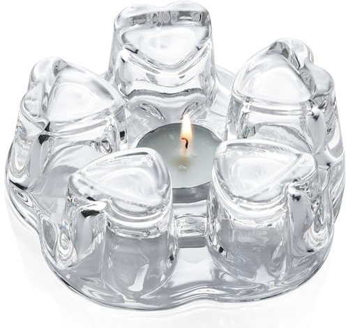 Réchaud pour Théière, Verre Borosilicate Résistant à la Chaleur, Chauffe-Théière en Acier Inoxydable Brossé pour Théières et Tasses, 13,5 cm