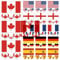 Yeory Flag -Aufkleber 18pcs Temporäres Tattoo 6 Land Flaggen 2,36 Zoll wasserdicht langlebig vorübergehend Tattoos Fußballspiel Country Sticker für Männer Frauen Kinder (Set 1)