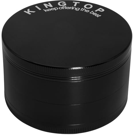 KINGTOP Grinder, Large 3 Spice Grinder (Midnight Black)