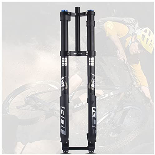 Forcella con Sospensione pneumatica da Discesa 26/27,5/29, Escursione 160 mm, Forcella rovesciata a Doppia Spalla, Perno Passante, Boost 15x110 mm, Forcella Anteriore Dritta/conica