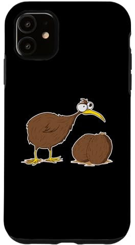 Custodia per iPhone 11 Kiwi Bird con due kiwi Frutti