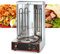 GCIUEMMH 2 Brenner Gas Edelstahl Gas Döner - 3KW Multigrill mit Zwei Heizrohre Edelstahl Gas Döner Kebab Maschine 360° Rotation Rotissiere Hähnchengrill 50°~300°C Temperatur Einstellbar Dönergrill