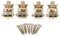 Natudeco 4pcs Upright Piano Caster Heavy Duty Furniture Hardware Rotate Iron Metal Swivel Double Wheel Replacement with Screws