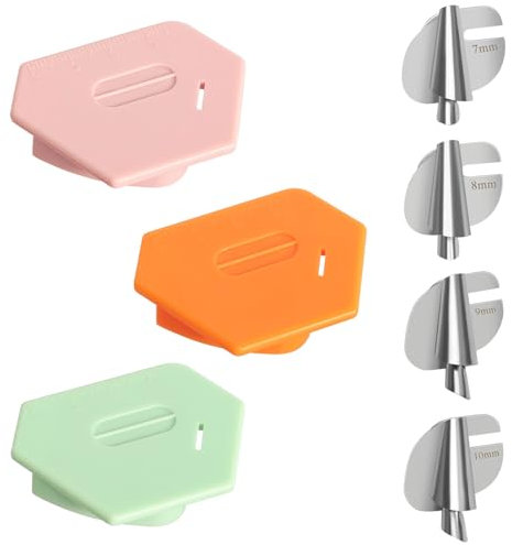prota 3 PCS Magnetic Seam Guide for Sewing Machine 4 PCS Hem Presser Foot, Magnetic Sewing Machine Guide Multifucntional Seam Guide Hemmer, Polygonal Strong Magnetic Gauge for Most Sewing Machine
