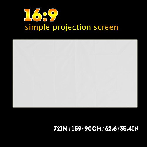 Window Projector Screen, Rear Projection Screen Fabric Portable Projector Screen Curtain Window Projection Material Wall Mount White Projector Screen Movie Screens for Projector