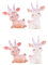 Warmhm 4pièces Décorations De Gâteau Forme De Cerf Ornements Adorables Pour Anniversaire Rose Et Marron