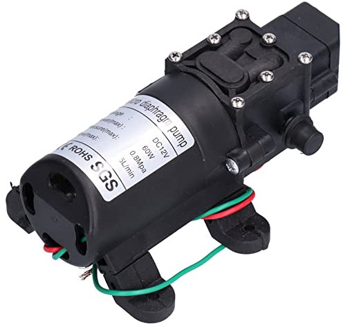 Pompa a membrana a pressione dell'acqua, autopomping 60 W 12 V – Interruttore a pressione pompa a spruzzo con potenza stabile, leggera e per irrigazione giardino, nuoto