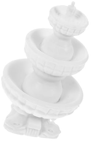 KONTONTY Micro Landscape Mini Fountain and Miniature Garden Ornament for Flower Pot Decoration, Creative Dollhouse Accessory with Moss Eco Bottle, Plastic Pond Scene for Tabletop Gardening