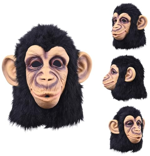 Générique 29 x 29 cm Monkey Latex Latex Monkey Costume for Halloween Cosplay Costume Latex Adult