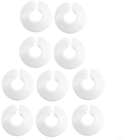 10 rosette rotonde per tubi di riscaldamento del radiatore, migliorano il tuo stile di casa (10 pezzi, bianco)