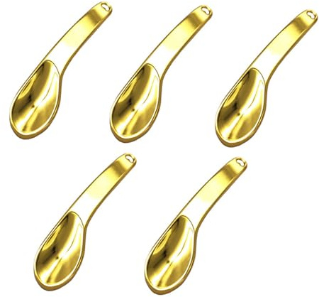 FOMIYES 5stücke Teiliges Goldenes Kosmetik-spatel- Praktische Beauty Scoop Gesichtsmaske Löffel Cremespatel Für Augen Gesichtscreme Einfaches Auftragen Und Präzise Entnahme
