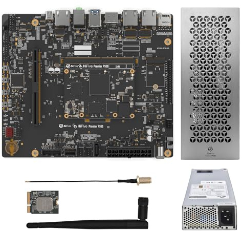 SiFive HiFive Premier P550 Holiday Bundle – HiFive Premier P550 (32GB version) + Customized Case + mini Power Supply + Wi-Fi Module