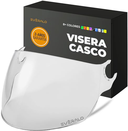Everalo Visiera Compatibile con LS2 OF562 Airflow 1 - OF558 Sphere - Sphere Lux - Sphere Lux II - Visiere Casco Jet (Trasparente)