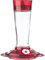 More Birds More Birds Mangeoire pour Colibri Rubis avec Bouteille en Verre, 5 Ports d'alimentation, capacité de 283,5 g, Rouge Rubis