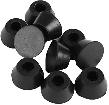 sourcing map 10pcs Rubber Feet Bumpers Furniture Table Amplifier Speaker Cabinet Leg Pads, D25x20xH12mm