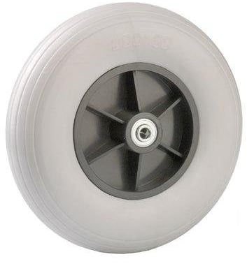 Rad m. Ku.-Rippenfelge schwarz TPE 200x50 gr.,NL62 f. Rollator, Zubehör für Rollatoren