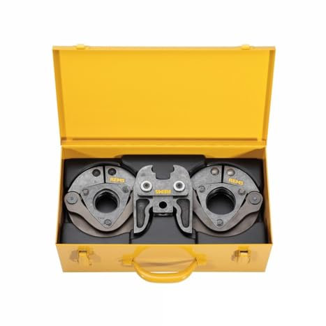 Rems Pressring-Set M 42 - M 54 (PR-3S) mit Zwischenzange Z 2, Presszangen aus Stahl, im Stahlblechkoffer (ca. 388 x 235 x 137 mm)