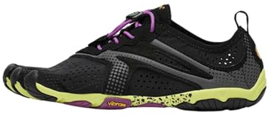 Vibram FiveFingers Women's 16w3105 V-run 37 Running Shoes, Multicolored Black Yellow Purple, 4.5 UK