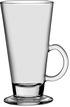 Stölzle Lausitz Kaffee Gläser 6er Set/Teegläser Set/Glühwein Glas 265 ml/hochwertiges Kaffeeglas/Latte Macchiato Glas und Eiskaffee Glas mit Henkel