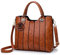 rofozzi Damen Ledertasche mit Tragegriffen, Handtasche und Geldbörse