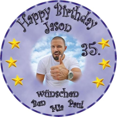 Tortenaufleger Fototorte Tortenbild zum Geburtstag Rund 20 cm G2 (Zuckerpapier)
