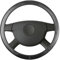 Walser 16639 Coprivolante in Tela Soft Grip - 38 cm Nero, Coprivolante per Auto Accessori per Volante con Rivestimento Antiscivolo, Misura Universale