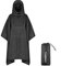 TOMSHOO Regenponcho mit Kapuze, Regenmantel Wasserdicht Camping Zelt Tarp Zeltplane, 3-in-1 Multifunktionaler Regencape für die Jagd Camping, Wandern, Radfahren
