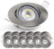 EMOS LED Einbaustrahler 230V, 5W / 450lm, 50° schwenkbar, kaltweiß 6500k (Tageslichtweiß) | Einbaustrahler LED Spot flach 68mm Lochmaß | Set mit 12 Stück LED Spots 230V, rund (Farbe silber)