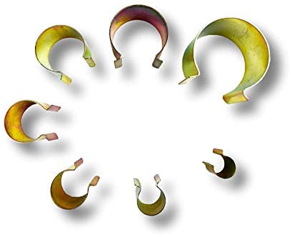 Pinzas para invernadero [50 unidades] para tubos redondos con [20 mm de diámetro] perfecta + fijación segura de lámina para invernadero, lámina de rejilla, lámina de protección para viveros