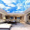 Tapete 3D Wandbild Blauer Himmel White Cloud Sky Decke Fototapete 3D Effekt Vliestapete Wohnzimmer Schlafzimmer Wanddeko 350cmX250cm
