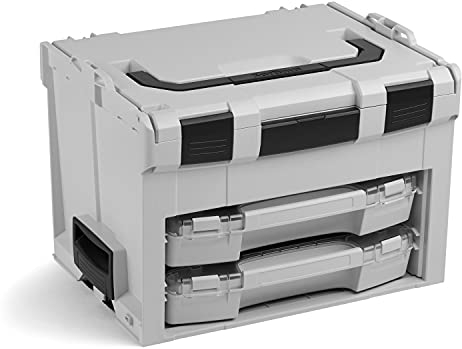 L-BOXX Sortimo LS-BOXX 306 grau Werkzeugkoffer Set | inklusiv 2x i-BOXX leer | Transportsystem Werkzeug