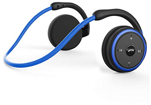 RTUSIA Small Bluetooth Headphones Wrap Around Head - Sports Wireless Headset with Built in Microphone and Crystal-Clear Sound, Foldable and Carried in The Purse, and 12-Hour Battery Life, Blue