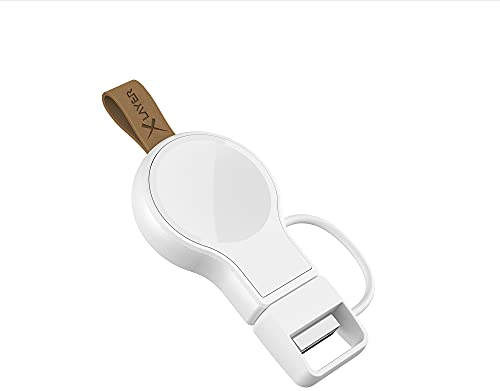 XLayer mobiles kabelloses USB Ladegerät für Apple Watch, tragbares Ladegerät für iWatch mit magnetischer Akkuladung für Apple Watch Series 7/6/5/4/3/2/1/SE, 2,5W Weiß