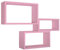 MODULARREDO | TRITTICO Set di 3 Mensole da Muro, Libreria Sospesa, Libreria Parete, Rosa Blush, 45x27 p15.5 cm, 40x22 p15.5 cm e 35x17 p15.5 cm, Kit Tasselli Incluso - Made in Italy