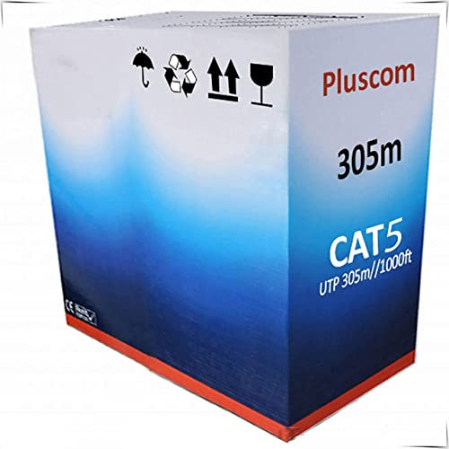 IMBTECH| 305M FTP Cat5e Network Ethernet Cable Roll,0.5mm CCA Network Cable, RJ45 Cable, Networking Cable, LAN, Patch Cable, Compatible with CAT5 / CAT6, EIA/TIA-568 Category (Grey)